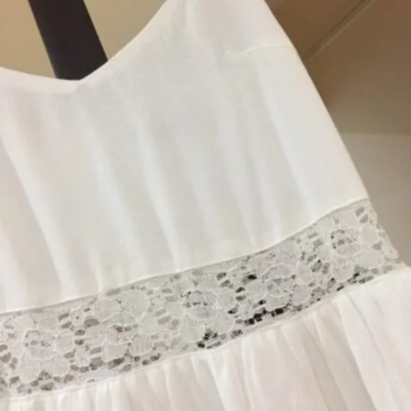 Lace Insert Ruffle Hem Slip Dress - Picture 13 of 15